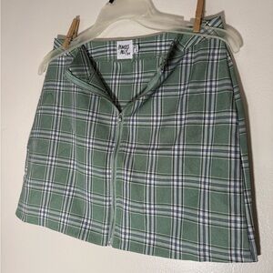 Princess Polly Green Plaid Mini Skirt Size 6